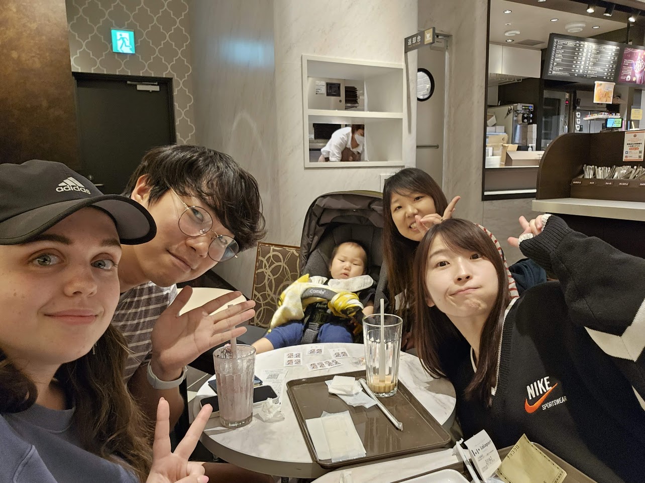 The couple spending time with family on their first trip to Japan